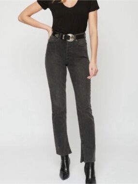 Dynamite ROSIE High-Rise Straight Leg Jeans in Black